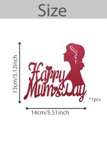 (1/12)Pcs/Set Glitter "Happy Mom's Day" Cake Topper, Mother's Day Celebration Cake Decor Flag