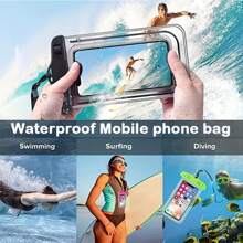 1 pezzo Custodia impermeabile trasparente per cellulare per uomo e donna - touchscreen per nuotare, borsa impermeabile per cellulari fino a 6 pollici per il mare, ideale per surf, nuoto, immersioni e kayak all'aperto!