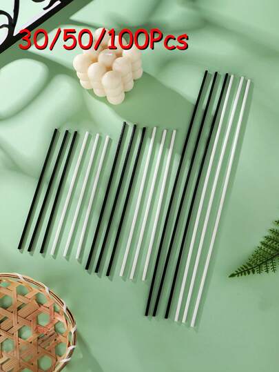 30/50/100pcs,Aroma Diffuser Reed Sticks (Rattan Fiber Sticks) - 15/18/30cm (5.9''/7.1''/11.8'') Flameless Fragrance Diffuser Rods For Essential Oils & Scented Liquids | Multi-Purpose Scent Accessories For Home, Hotel, Office | Long-Lasting Scent Diffusion