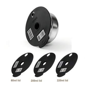 Stainless Steel Reusable Tassimo Pods With 4 Black Silicone Lid Tamper Compatible With-Bosch Tassimo Machine Back To School