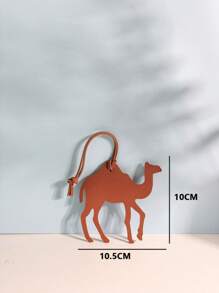1 pieza Llavero de PU de unicolor en forma de camello, accesorio de moda simple y lindo para mochila, bolso de hombro, bolso de mano, equipaje, adecuado para parejas, estudiantes, hombres y mujeres para uso diario, citas, vacaciones, viajes, Día de San Valentín, Navidad, mamá, niños