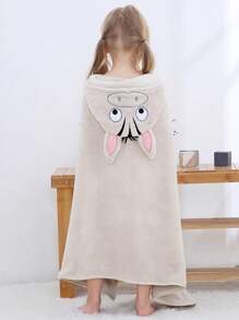 MICHLEY MICHLEY 1pc Cartoon Hooded Baby Towel Unisex Premium Soft Swimming Bathrobe Large Washcloths 27.5" X 45.5" For 0-7Y