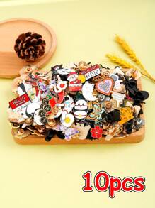 5/10/15/30/40/50/60/75/85/95/100 pièces Broche mixte aléatoire (sans double), styles, motifs, formes variés, épingles en métal d'alliage, personnages de dessins animés mignons, assortiment aléatoire, accessoires décoratifs pour sacs, vêtements, accessoires de bureau, chemises, vestes, bijoux, Noël, Halloween