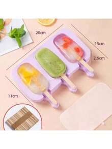 Fruit Popsicle Mold Silicone Form With 50 Sticks - View 8
