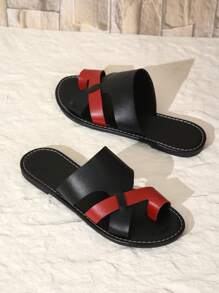 Women's Handmade Soft Comfortable Slippers, Fashionable Casual Slip-Resistant Durable Flat Open Toe House Slippers