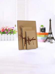 1pc 2025 Graduation Photo Album Scrapbook, For Room Decor, Photo Card Clips, Kpop Album Photo Cards, Gift For Boyfriend, Black Cowhide Paper Pages, 7"X5", 17 Folding Pages, DIY Notebook, Wedding Anniversary Memories, Travel, Guest Book, Christmas, Party, Guestbook, Birthday, Valentine's Day Gift