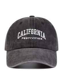 1 Washed Baseball Cap - Embroidered Baseball Cap With Animal Logo, Comfortable And Breathable Neutral Truck Cap, Retro And Suitable For Outdoor Leisure - A - View 2