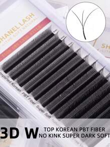 12 Rows 0.07 C/D/L Curl SHANEL YY 3DW 4DW Clover Lashes 8-15mm Automatic Flowering Premade Duoble Tips YY Handmade YY Cilios Type Natural Volume Eyelashes Extension