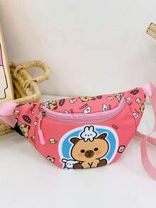 1 件卡通水豚图案腰包，可爱印花户外运动斜挎包，顺滑拉链，多款水豚图案印花，风格清新可爱，糖果色可选，适合旅行、日常出行，也是送礼佳品 - 卡皮巴拉腰包 - 查看 8