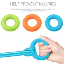 Hand Grip Power Exerciser Strengthener Strength Trainer Gym Ring Training Gift - Green - View 7