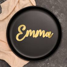 1pc Customized Acrylic Name Plate, Personalized Name, Customized Plaque, Unique Restaurant Wall Decor, Plate Decoration, Suitable For Bedroom, Cake Decor, Children's Day, Christmas, Halloween, Back To School, Birthday, Party Gifts, Customized Gifts