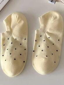 1/3/6 Pairs Women Dot Print Ankle Socks, Ladies Thin Low Cut Boat Socks, No Show Socks Non-Slip For All Seasons, Choose Quantity And Colors - Multicolor - View 26