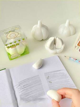 6pcs Garlic Creative Eraser Clean And Scratchy Cute Set Student Kindergarten Gift Elephant Skin Eraser Back To School