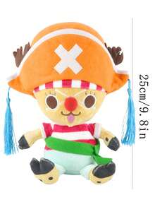 ONE PIECE 11 款正版海贼王索隆乔巴艾斯毛绒玩偶玩具海盗王毛绒可爱拉布拉布吊坠钥匙扣卡哇伊动漫公仔毛绒枕头玩具玩偶收藏适合儿童生日节日礼物 15-25 厘米/5.9-9.8 英寸