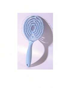 1支糖果色圆梳，颜色可选：绿色、粉色、橙色、蓝色、黄色、紫色，ABS塑料材质，多功能梳子，适合所有季节，适用于普通发质或打结发型；非常适合理发店、沙龙和家庭使用，是度假旅行的必备品，夏季必备，多种颜色可选。