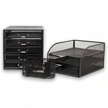 Office Organisation Set Black 9 WMSET09 BLK - Black - View 1