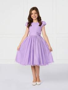 Young Girls Dresses - 紫紅色 - 查看 3