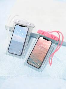 1pc Waterproof And Touch Screen Supported Mobile Phone Bag, Suitable For Beach, Cruise And Travel, Swimming, Rafting, Cycling, Mountaineering, Camping, Hiking, Underwater Photography, Diving, Outdoor Dedicated Rainproof Mobile Phone Case, Suitable For All Mobile Phones Purse Wallet For Summer Vacation Holiday Pool - Multicolor - View 7