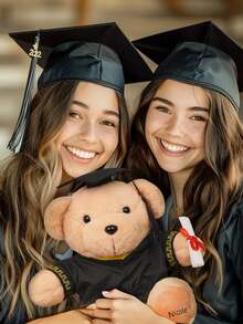 Muñeco de peluche personalizado de oso de graduación/Regalo de graduación/Regalo de vuelta a la escuela, Regalo de Navidad y Halloween, Oso de Navidad, Conmemora los hitos académicos, El oso doctoral te acompaña a un nuevo viaje, entre compañeros de clase, Regalo de graduación conmovedor para compañeros de clase, Recuerdo de graduación sorpresa para amigos, Edición limitada para la temporada de graduación, Personalizado con nombre + año de graduación, Tu regalo conmemorativo exclusivo, Nombre y hora personalizados, La nunca se separa - Multicolor - Ver 2