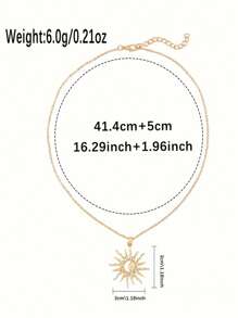 1 stuk uniek ontwerp mode kristallen maan, zon, ster hanger ketting, elegante veelzijdige kraag ketting, geschikt voor vrouwen voor dagelijks gebruik en feestaccessoires, cadeau