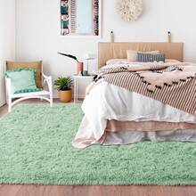 1pc Dopamine Macaron Color Scheme , Luxurious, MacPhine-Washable, Non-Slip And Soft Shag Rug,Entry, Bedroom, Kitchen And Hallway Girls , Throw Rugs For Dorm, Modern Home Decor Aesthetic,Cozy Fuzzy Carpet For Girls, Perfect Indoor Decor For Girls - 薄荷綠 - 查看 6