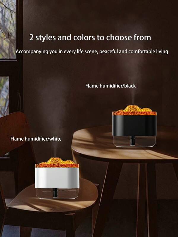 Large Capacity Mist Humidifier, Small Quiet Winter Bedroom/Office Humidifier, New USB Simulated Volcano Humidifier