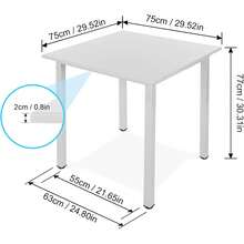 Dining Table And Chairs Set 2/4, Square Kitchen Table Modern Chairs For Dining Room Kitchen - Dining Table With 4 Gray Chairs - View 6