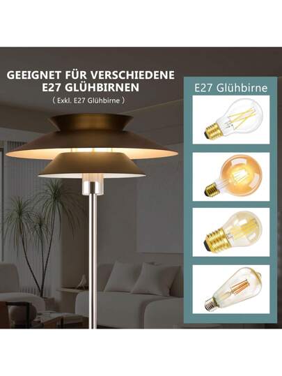 Vloer Lamp Living Room Zwart Moderne E27 Flame Foot Switch Old Metal Industrial Bedside Elegante Bedroom Office Height 145CM view 2