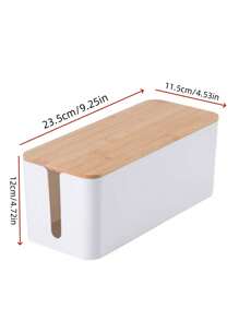 1-Piece Cable Organizer | Power Strip Organizer | Cord Organizer | Hide Power Strips And Cords On TVs, Computers, And Desks | Pet Protection. Power Strip Surge Protector Wire Management Cover For Desktops, Homes, Offices, And Kitchens.