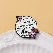 LIVE LAUGH LOBOTOMY Men Trâm Cài Áo Thời Trang Trang Trí Trâm Cài Áo Túi Huy Hiệu Trang Sức Quà Tặng 2025 Phong Cách Mới Ghim Cho Quần Áo Túi Charm Ba Lô Cho Trường Học Văn Phòng Phụ Kiện Áo Sơ Mi Áo Khoác Giáng Sinh Halloween Phụ Kiện Thu Đông, Thích Hợp Cho Thanh Thiếu Niên, Thanh Niên, Nam Giới, Thường Ngày, Ngoài Trời, Thể Thao, Kỳ Nghỉ, Quà Tặng Tốt Nghiệp, Sinh Nhật, Trang Phục Hàng Ngày Ghim Quần Áo Vui Nhộn Dễ Thương Quà Tặng Giáo Viên Quà Tặng Nam Ghim Túi - Nhiều màu - Xem 2