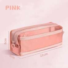 1pc Large Capacity Transparent Stationery Bag, Minimalist Mesh Pencil Case, Student Exam Pencil Pouch, High Aesthetic Children Pencil Box, Suitable For Various Occasions Like Valentine's Day, Carnival, Children's Day, Christmas, Birthday Gift - Multicolor - View 10