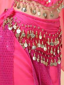 1pc Women's Sequins Fringe Dance Skirts, Belly Dance Fringe Hip Scarf Belts, Women's Glitter Sequins Tassel Skirts, Stage Performance Costume Summer, School