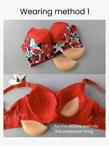 1 Par/2 Pares Protetores de Silicone para Sutiã, Inserts para Sutiã, Seios Pequenos Reúnem Seios Planos Para Fazê-los Parecerem Maiores, Disfarce de Aumento de Peitos À Prova d'Água, Pads de Peito Invisíveis Embutidos em Maiô Bikini de Roupa de Banho