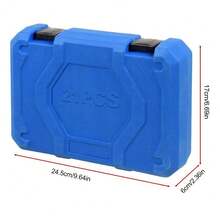 21-Piece Plum Blossom Twelve-Point Socket Set Wrench Nut Set 8-32mm With Box 1/2 Inch Multi-Tooth Socket Set CR-V Steel Auto Parts Furniture Repair Tool Set - Silver - View 6