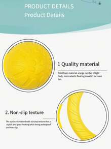1pc Yellow Dog Chew Toy, Durable Multifunctional Bone Shaped EVA Material With Pull Rope Toy, Pet Ball Shaped Toy, Ball Shaped Toy With Pull Rope, Dog Chew Pull Ring Toy, Dog Toy, Ideal For Training, Retrieval And Swimming Activities; Perfect For Energetic Chewers