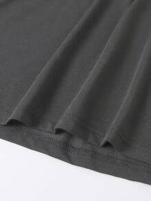 Plus Size Men's Nautical Map Print Short Sleeve Crew Neck T-Shirt, Summer - Dark Grey - View 4