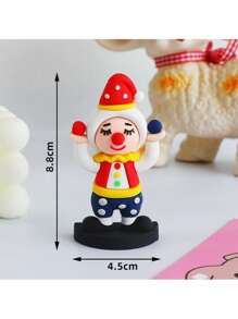 1/4/6pcs,Circus Theme Cake Topper Clown Jester Circus Animal Lion Elephant For 1st Happy Birthday Party Cake Decoration