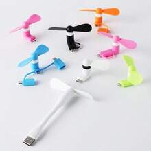 1PC Creative USB Mini Mobile Phone Fan, TYPE-C Android Apple Portable Small Fan, Three In One Mobile Phone Fan, Silent Fan, Small Gift, Cool In Summer, Suitable For Outdoor Use, Compatible With Android, Apple, And Power Bank Interfaces, Easy To Carry, Compact And Detachable Design Summer Cooling,Beach,Travel - Multicolor - View 9