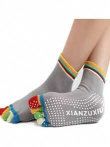 5 Pairs Women Outdoor Socks For Fitness Yoga Aerobic Anti-Skid Anti-Odor Breathable Five Finger Socks - Multicolor - View 7