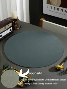 1/2/3 pièces set de sets de table réversibles en PU gris, dessous de plat à double texture, lavables, faciles à nettoyer, anti-dérapants, résistants à la chaleur, conviennent pour la décoration de la pièce, la décoration de table à manger, la décoration de la maison, la décoration de fête, idéaux pour les vacances, les fêtes, les rassemblements, les anniversaires, les mariages, les cadeaux, les dîners, l'extérieur, les pique-niques - Multicolore - Voir 19