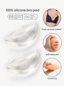 1 Par/2 Pares Protetores de Silicone para Sutiã, Inserts para Sutiã, Seios Pequenos Reúnem Seios Planos Para Fazê-los Parecerem Maiores, Disfarce de Aumento de Peitos À Prova d'Água, Pads de Peito Invisíveis Embutidos em Maiô Bikini de Roupa de Banho