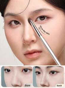 2 Pieces Nose Shadow Brush, Highlight Brush, Eyeliner Brush, Blending Brush, Contour Brush, Angled Eye Shadow Brush Makeup Brush Set, Brightening Highlight Brush, Oblique Nose Root Nose Brush, Side Shadow Brush, Contour Brush