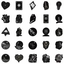 Bộ 50 miếng dán phong cách Gothic Retro - Miếng dán vinyl tái sử dụng cho máy tính xách tay, ván trượt, hành lý - Họa tiết hoạt hình độc đáo, phù hợp cho các dự án DIY, quà tặng tiệc tùng và trang trí Giáng sinh. - Nhiều màu - Xem 4