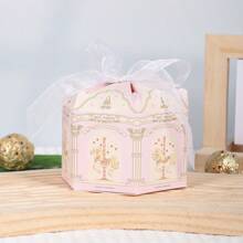 10PCS Najlepsze życzenia Elegancki Jednorożec Cukierki Torba, Weselne Przyjęcie Pudełko Upominkowe Z Wstążką Torby Prezentowe Czekoladowe Cukierki Opakowania Pudełka Prezentowe, Seria Karuzeli Urodzinowe Przyjęcie Pamięć, Pojedyncze Przyjęcie
