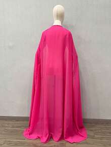 1pc Bridal Long Chiffon Cape Cloak, Anime Cosplay Shawl, 150cm - Multicolor - View 16