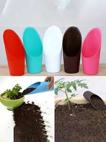 1pc Multi-Functional Durable Garden Potted Bucket Trowel, Pot Round Handle Soil Scoop, Succulent Plant Soil Shovel Garden Tool, Practical Garden Tool, Decorate Garden Tool, Can Be Used As Tool Storage Container,Multicolor Random