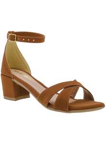 Women's Sandals Low Square Heel Shekinah Nubuck Party X Fashion Launch Casual Classic Social Church - 駝色 - 查看 4