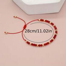 Bohemian Red Natural Crystal Bracelet, Brings Wealth And Prosperity - The Ideal Gift For Friends, Family, And Partners, Suitable For All Occasions, Inspirational Design