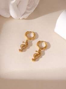 2pcs 18K Gold Stainless Steel Ocean Elements Starfish Crab Shell Stud Earrings, Fashion Color-Preserving Earrings Suitable For Women's Daily Wear And Gift