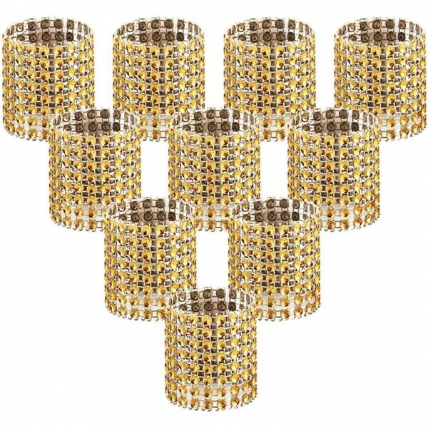 Accmor 20pcs Napkin Rings, Gold Napkin Rings Buckles For Table Decorations, Wedding, Dinner,Party, DIY Decoration